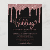 BUDGET Black Roos Gold Glitter Weddenschap (Voorkant)
