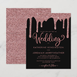 BUDGET Black Roos Gold Glitter Weddenschap
