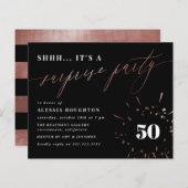 Budget Black & Roos Gold Script Enterprise Party (Voorkant / Achterkant)