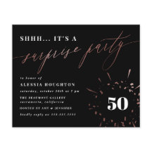 Budget Black & Roos Gold Script Enterprise Party