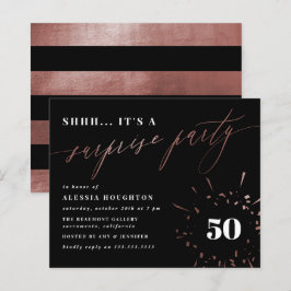 Budget Black & Roos Gold Script Enterprise Party