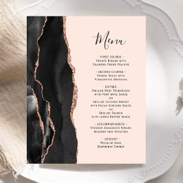 Budget Black Rose Goud Agate Blush Trouwmenu