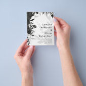 BUDGET Black Rozen Elegant White Wedding Invite Flyer (Hand)