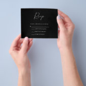 Budget Black RSVP-kaart Flyer (Hand)