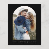 Budget Black Save the Date Photo Invitation Flyer (Voorkant)