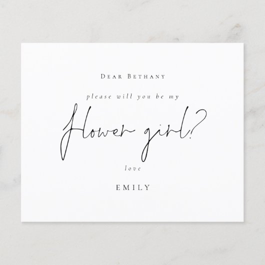 Budget Black Script Bloemenmeisje-aanvraag (Voorkant)