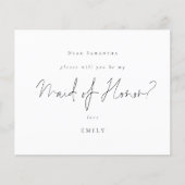 Budget Black Script Maid of Honor Request (Voorkant)
