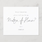 Budget Black Script Matron of Honor Request (Voorkant)