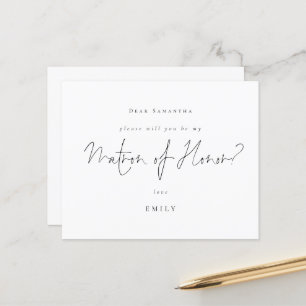 Budget Black Script Matron of Honor Request