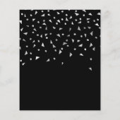 Budget Black Silver 60th Birthday Party Invitation (Achterkant)