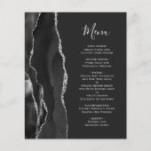 Budget Black Silver Agate Dark Weddenmenu (Voorkant)