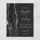 Budget Black Silver Agate Dark Weddenschap (Voorkant)