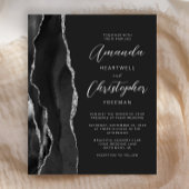 Budget Black Silver Agate Slate Weddenschap