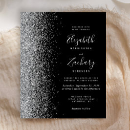 Budget Black Silver Glitter Weddenschap