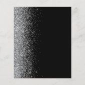 Budget Black Silver Glitter Weddenschap (Achterkant)