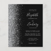 Budget Black Silver Glitter Weddenschap (Voorkant)