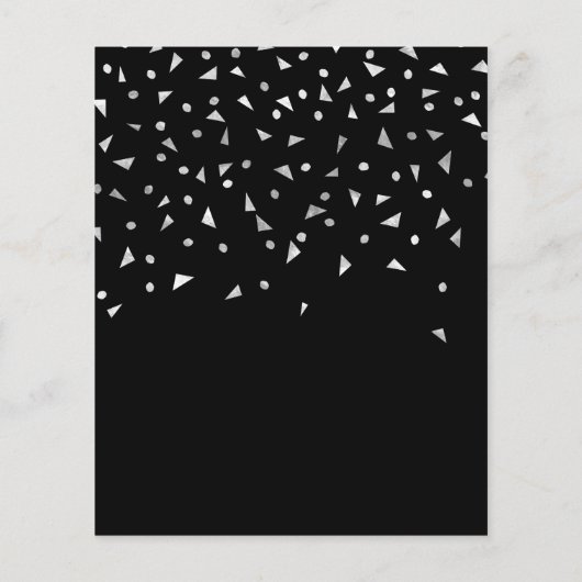 Budget Black Silver Script 60th Birthday Invite (Achterkant)