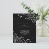 Budget Black Silver Swirls Weddenschap (Staand voorkant)