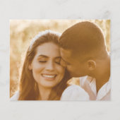 Budget Black Simple Photo Wedding Invitation (Achterkant)