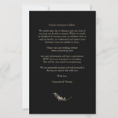 Budget Black Trendy Branches Wedding Photo Couple (Achterkant)