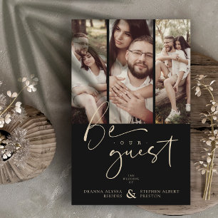 Budget Black Trendy Collage Wedding 3 Foto's