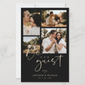 Budget Black Trendy Collage Wedding 4 Foto's (Voorkant)