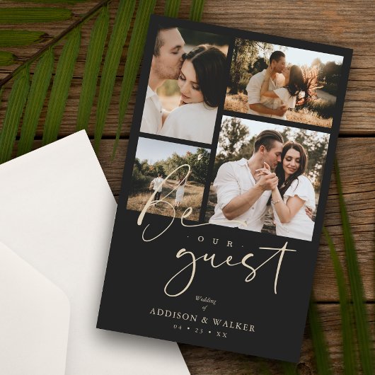 Budget Black Trendy Collage Wedding 4 Foto's