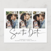 Budget Black Typography Wedding Save the Date (Voorkant)