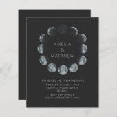 Budget Black Waterverf Moon Phases Weddenschappen  (Voorkant / Achterkant)
