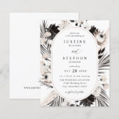 Budget Black & White Boho Tropical Wedding (Voorkant / Achterkant)