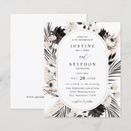 Budget Black & White Boho Tropical Wedding