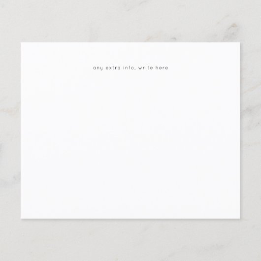 Budget Black & White Calligraphy Simple Wedding (Achterkant)