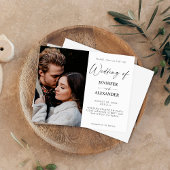 Budget Black & White Calligraphy Simple Wedding