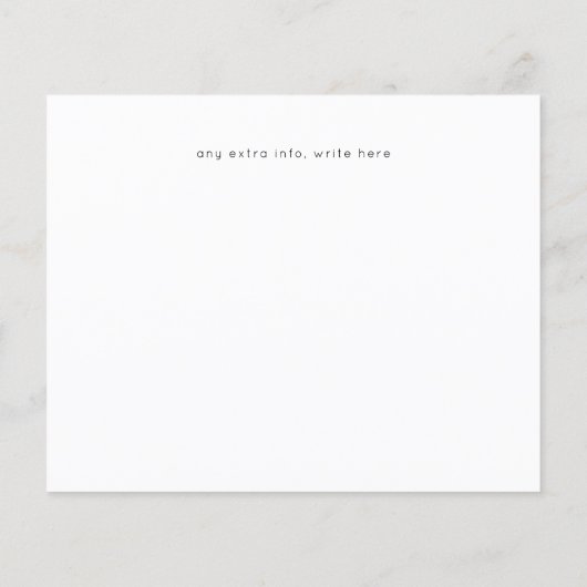 Budget Black & White Calligraphy Simple Wedding 3 (Achterkant)