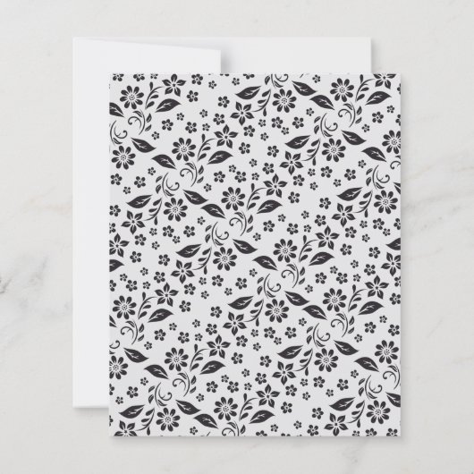 Budget Black White Floral 2 Foto's Trendy Collage (Achterkant)