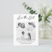 Budget Black White Floral 2 Foto's Trendy Collage (Staand voorkant)