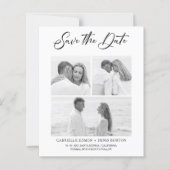 Budget Black White Floral 2 Foto's Trendy Collage (Voorkant)