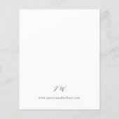 Budget Black & White Floral Wedding 2 Flyer (Achterkant)