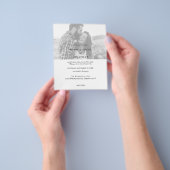 Budget Black White Horizontal Photo Wedding Flyer (Hand)