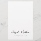 Budget Black White Minimalist Wedding Invitation (Achterkant)