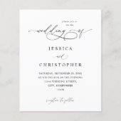 Budget Black & White Modern Calligraphy 3 Wedding (Voorkant)