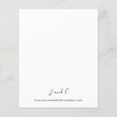 Budget Black & White Modern Calligraphy 3 Wedding Flyer (Achterkant)