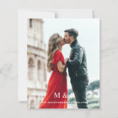 Budget Black White Modern Photo Vertical 2 Weddens (Achterkant)