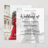 Budget Black White Modern Photo Vertical 2 Weddens (Voorkant / Achterkant)