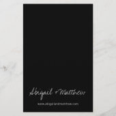 Budget Black White Modern Wedding Uitnodiging (Achterkant)