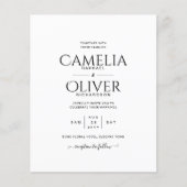 BUDGET Black White MONOCHROME Weddenschap PAPIER Flyer (Voorkant)