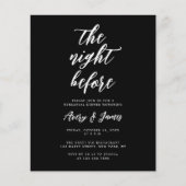 Budget Black White Naight before Rehearsal Dinner Flyer (Voorkant)