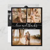 Budget Black White Photo Collage Weddenschap Bedan (Voorkant / Achterkant)