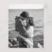 Budget Black & White Photo Elegant Wedding Flyer (Achterkant)