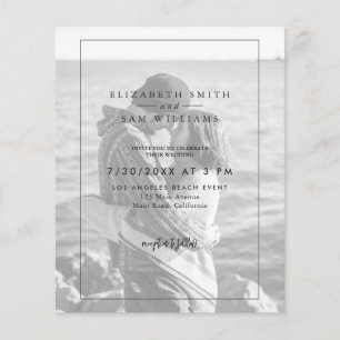 Budget Black & White Photo Elegant Wedding Flyer